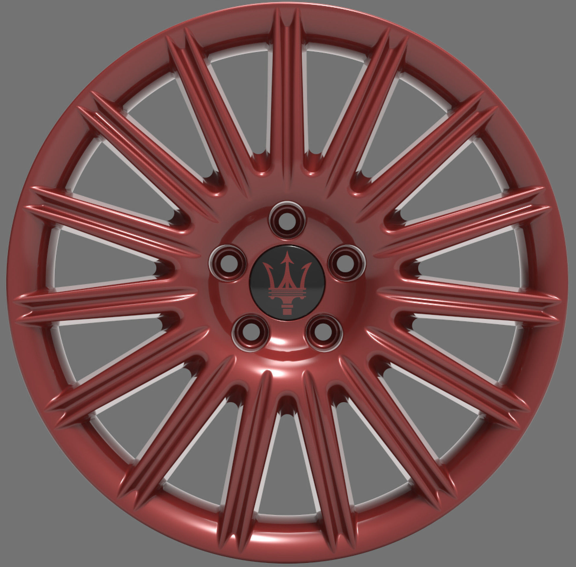 Original Maserati GT3200 rim wheel front 8 x 18 BBS design 3D model_4