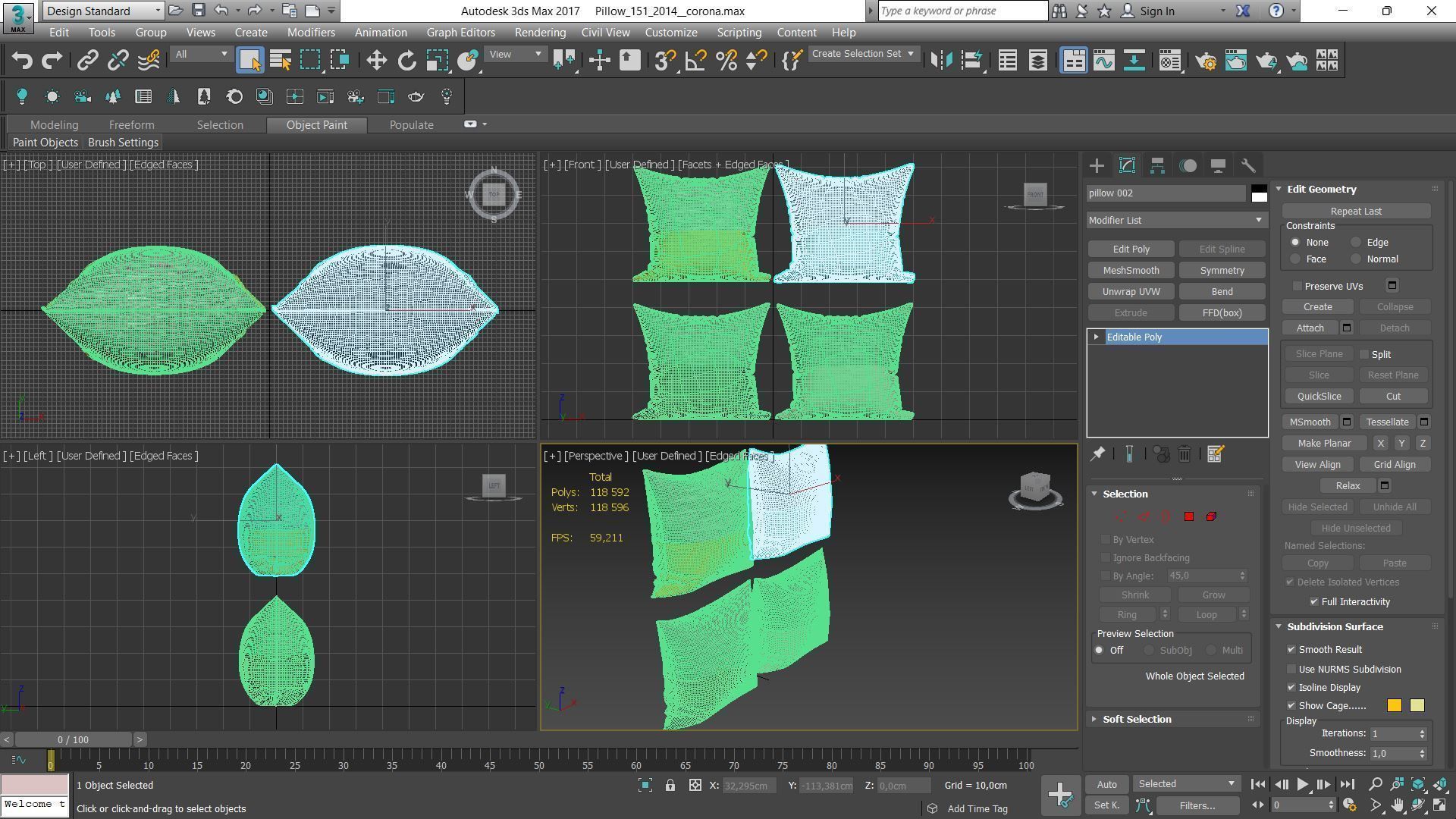 Decorative pillows Houzz set 151 3D model_15