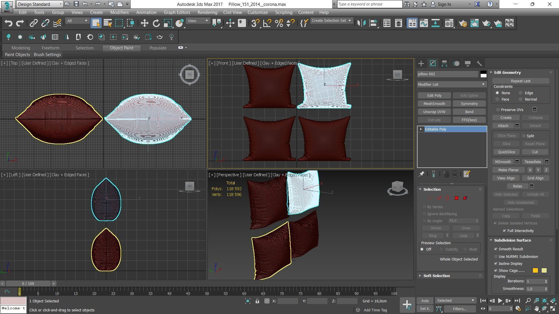 Decorative pillows Houzz set 151 3D model_17