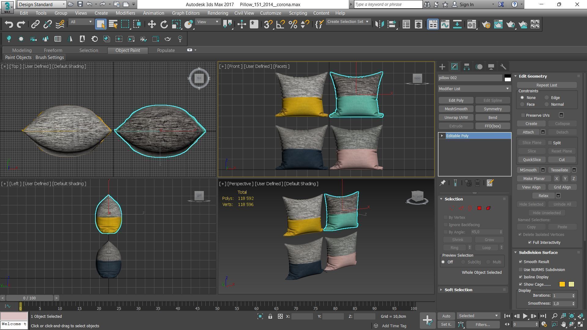 Decorative pillows Houzz set 151 3D model_14