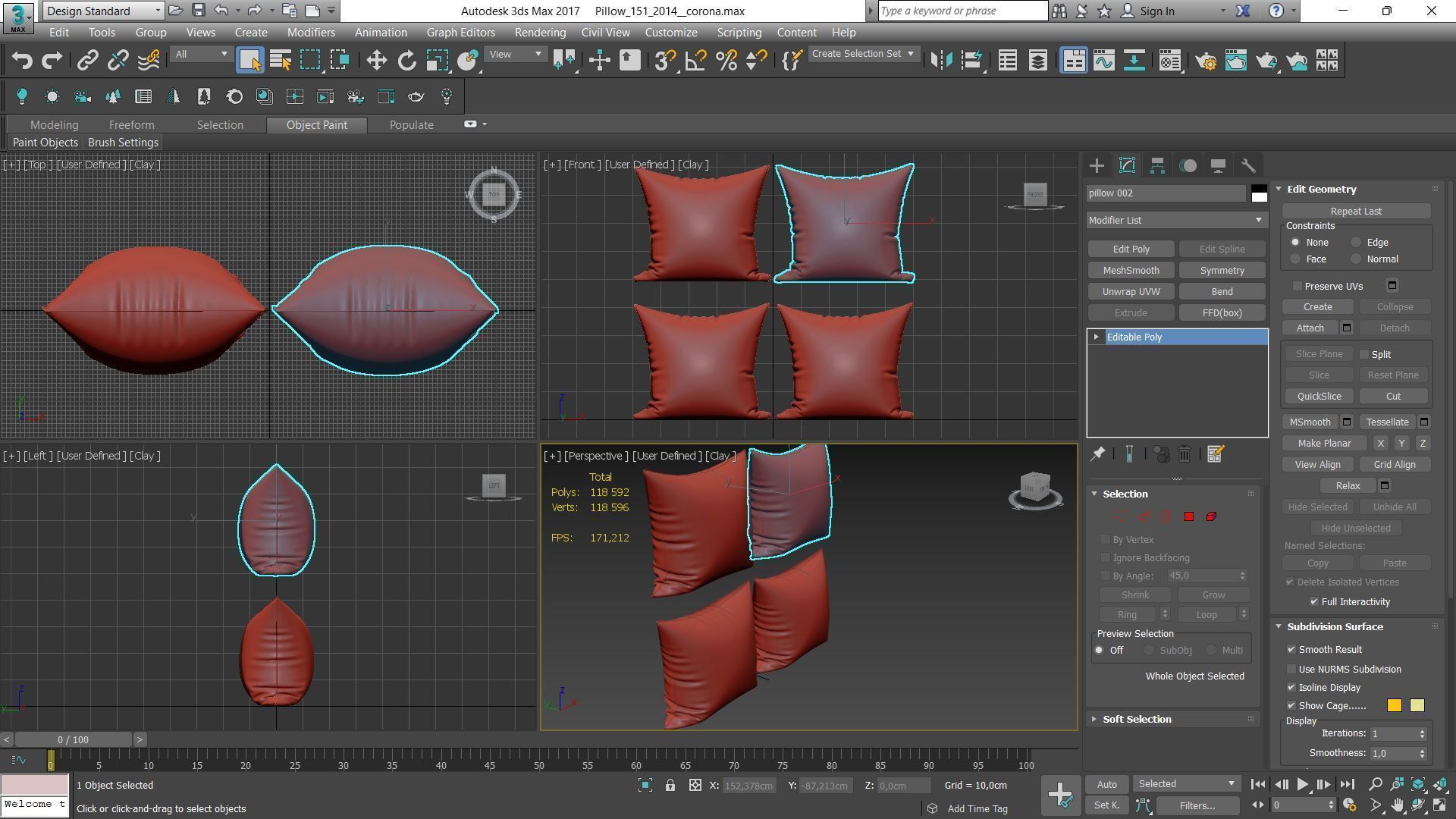 Decorative pillows Houzz set 151 3D model_16