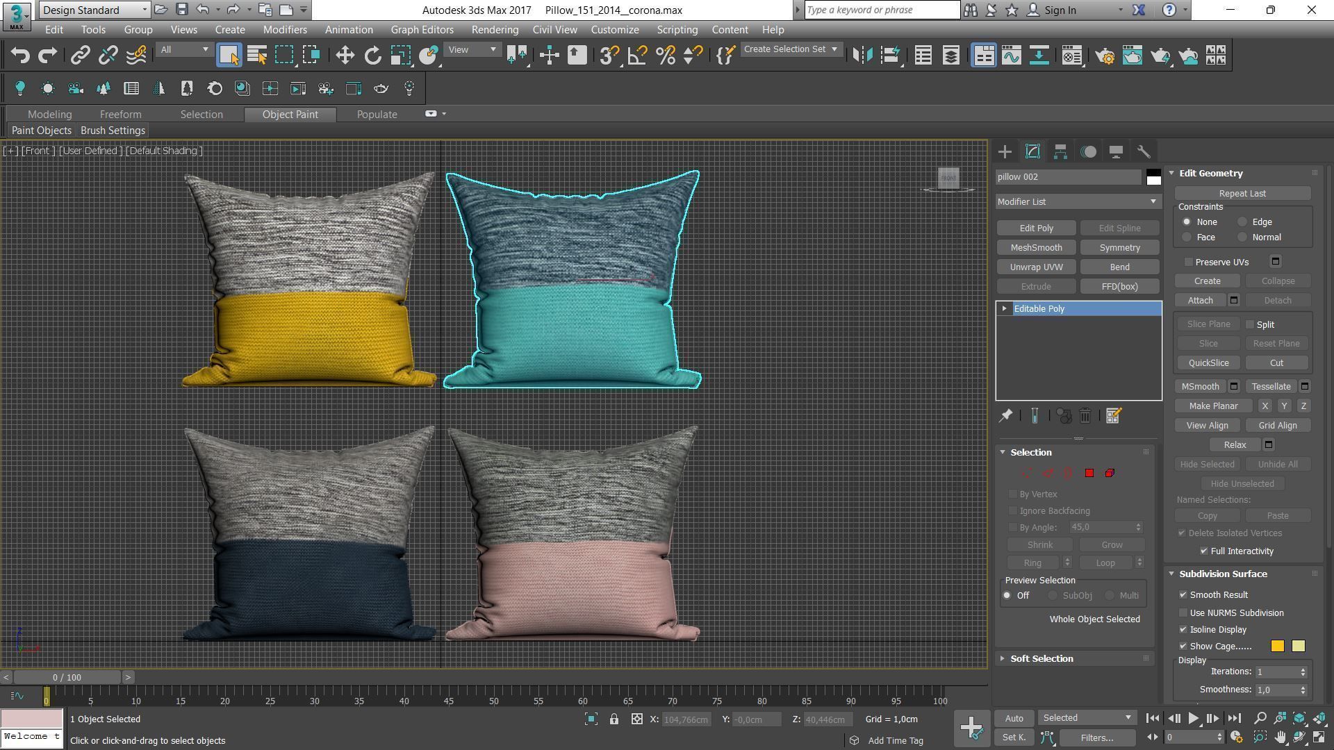 Decorative pillows Houzz set 151 3D model_18