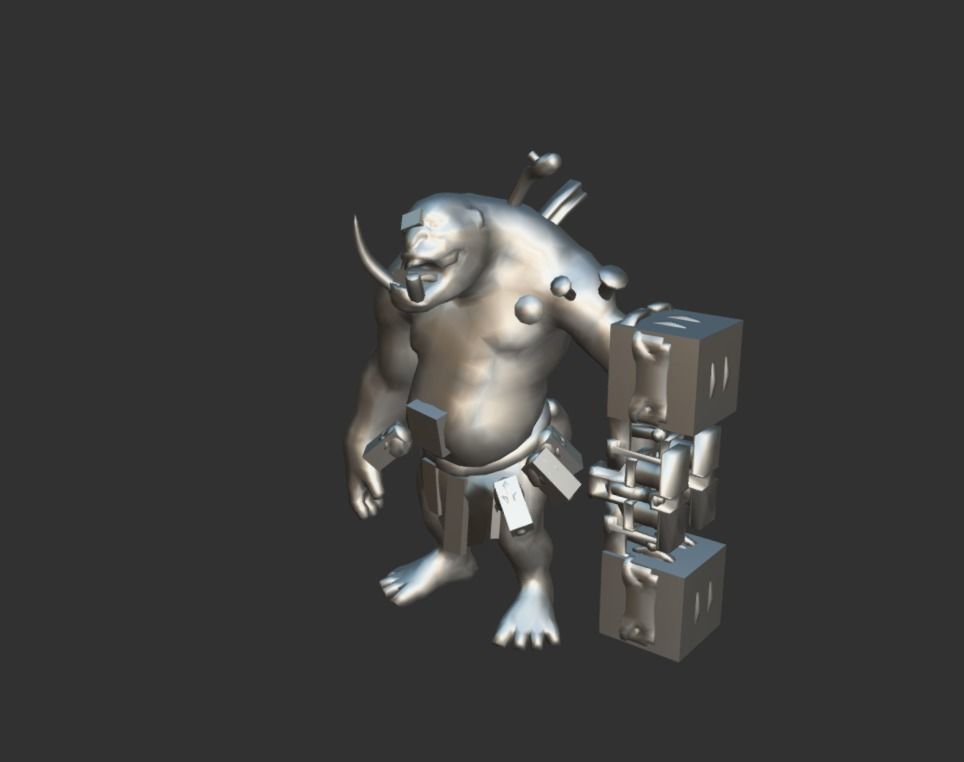 Iron Giant Mutant Low-poly 3D model_4