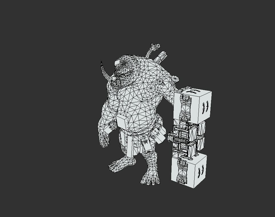 Iron Giant Mutant Low-poly 3D model_5