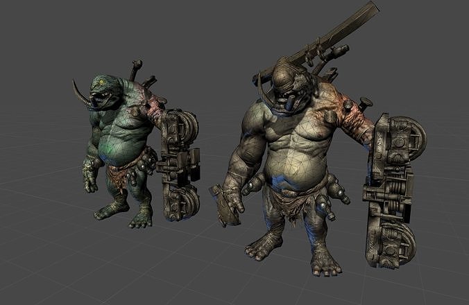 Iron Giant Mutant Low-poly 3D model