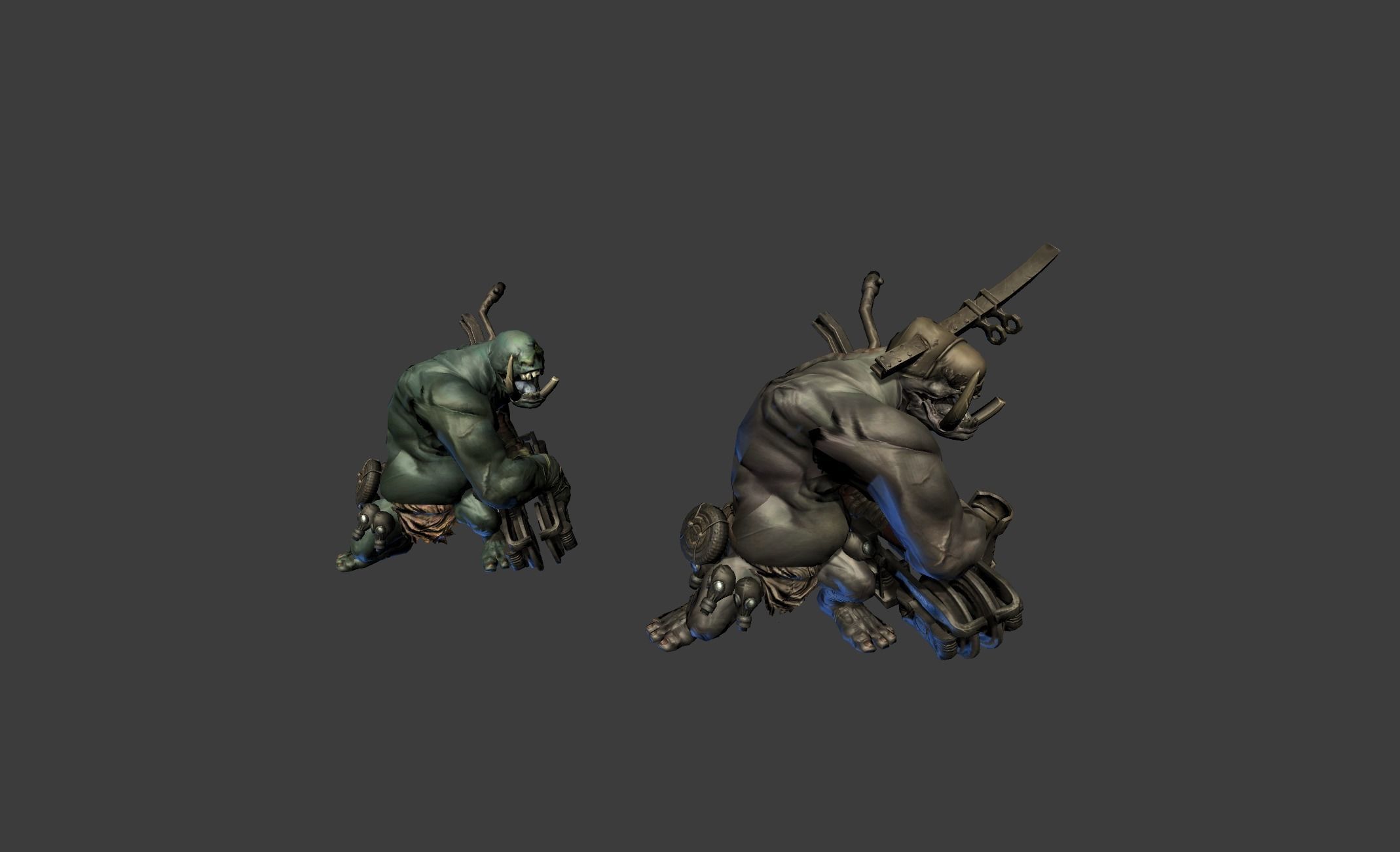 Iron Giant Mutant Low-poly 3D model_8