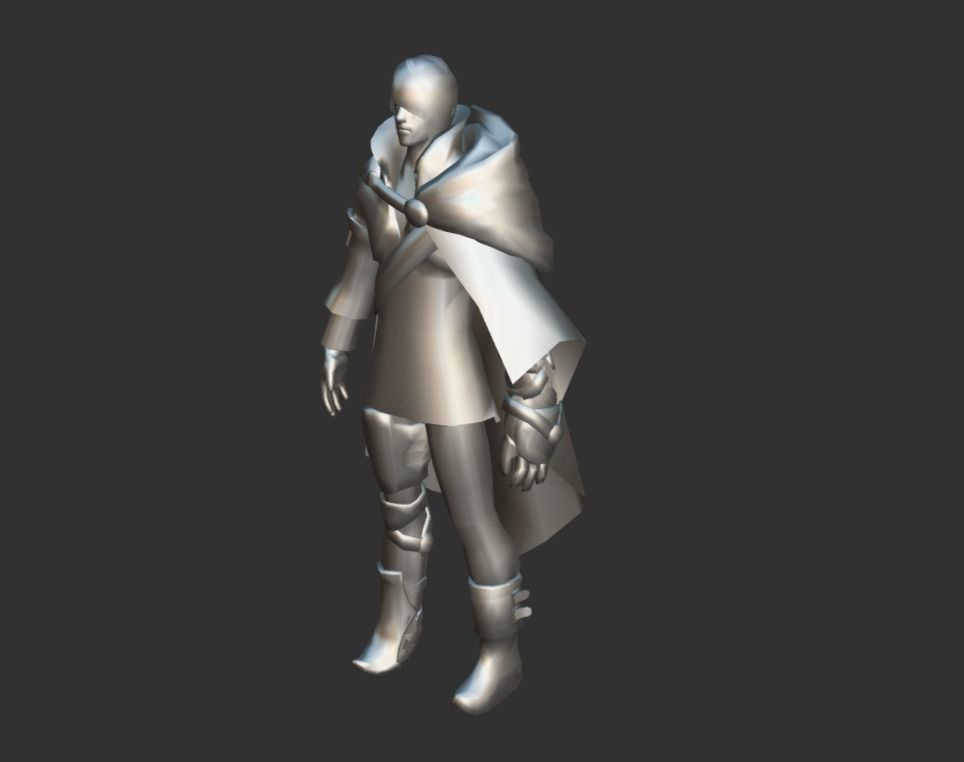 Man with a Secret Low-poly 3D model_4