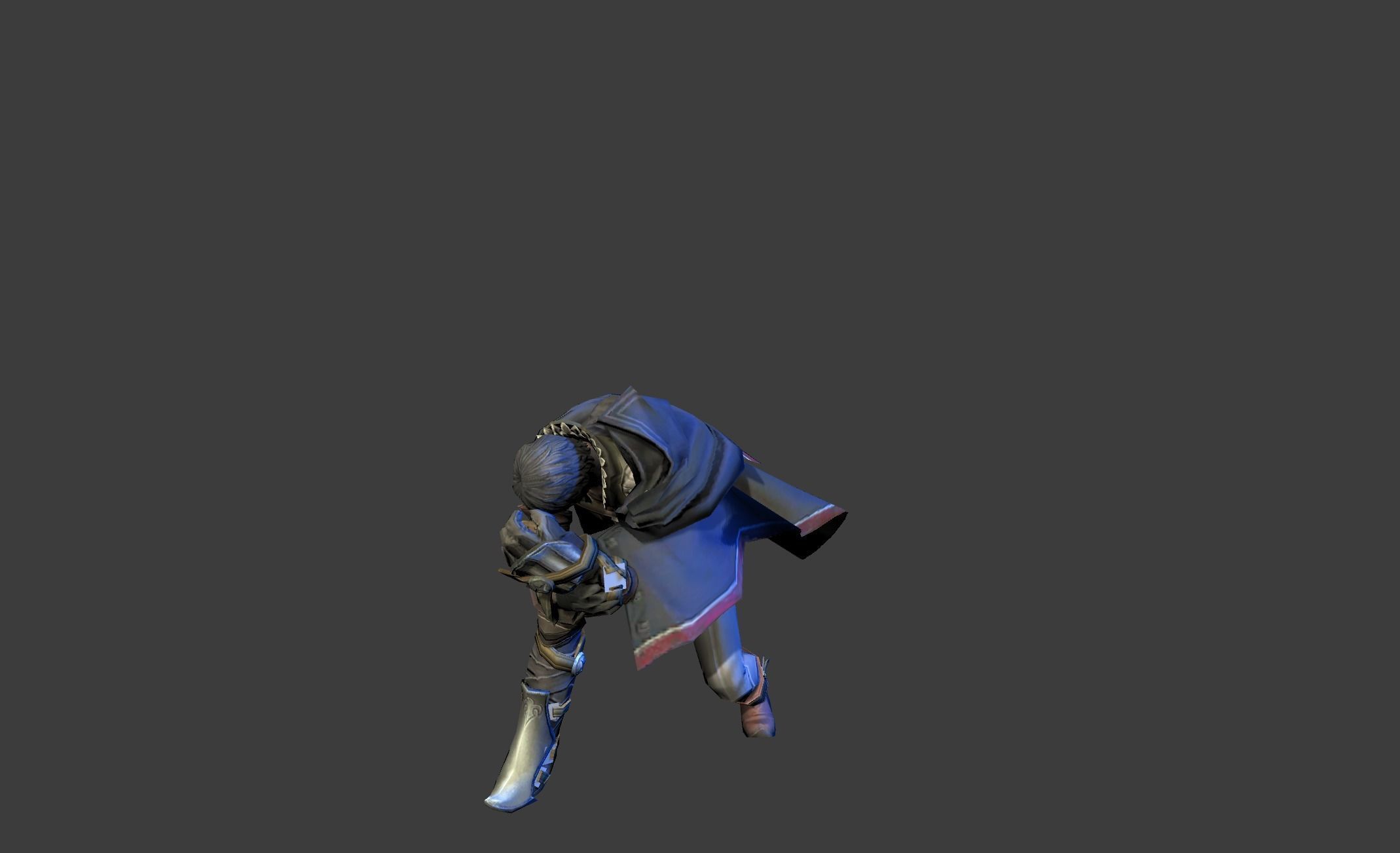 Man with a Secret Low-poly 3D model_9