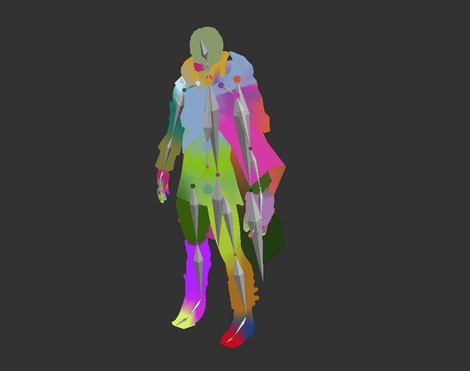 Man with a Secret Low-poly 3D model_3