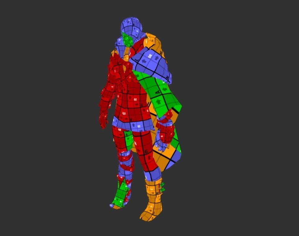 Man with a Secret Low-poly 3D model_6