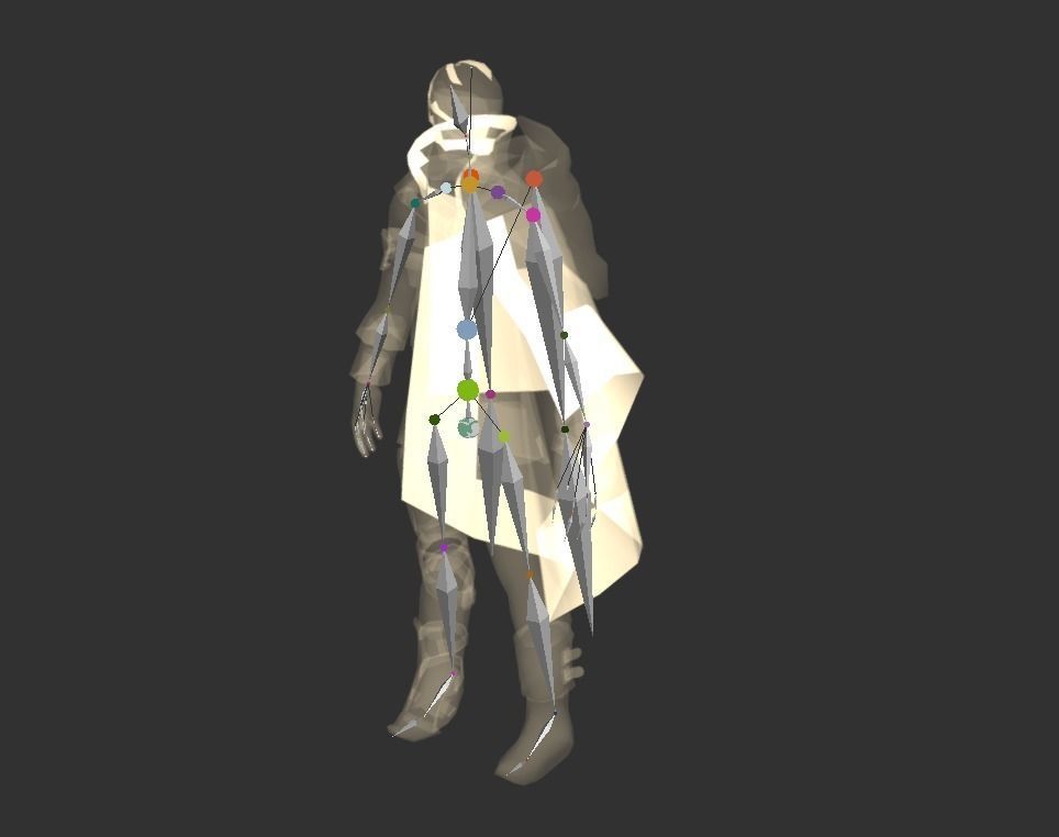 Man with a Secret Low-poly 3D model_2