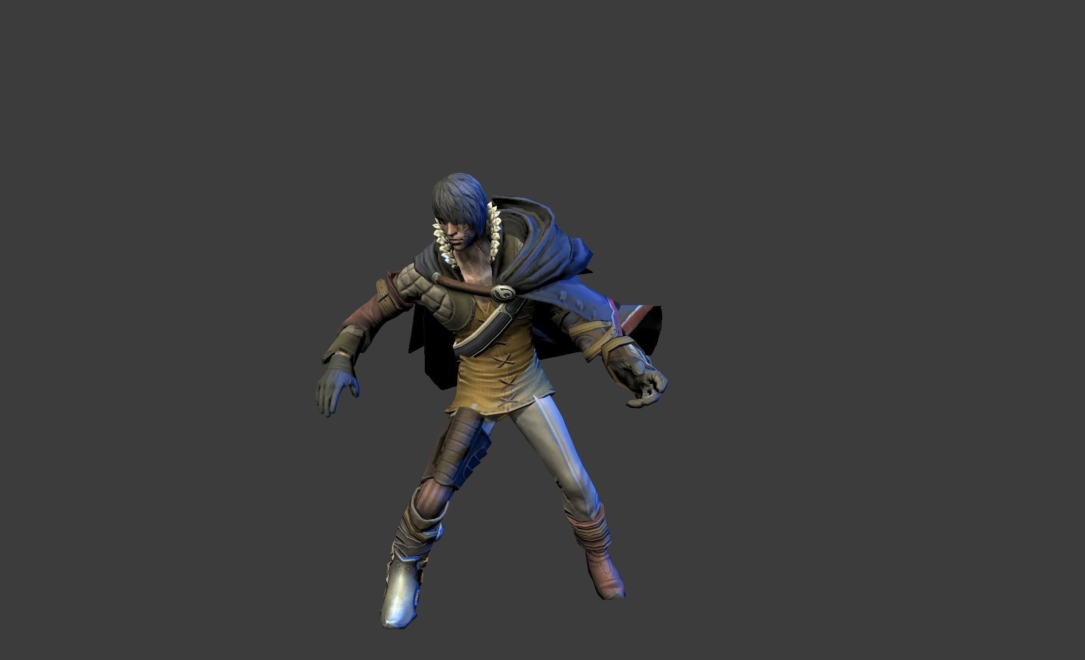 Man with a Secret Low-poly 3D model_12