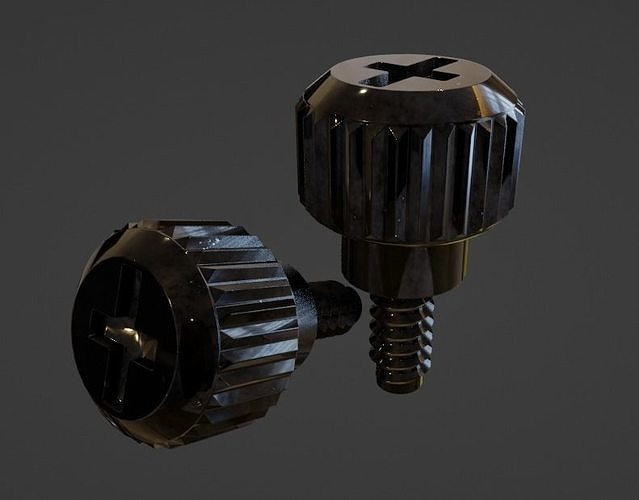 PC Computer Case Thumbscrews 6-32 x 5mm 3D model