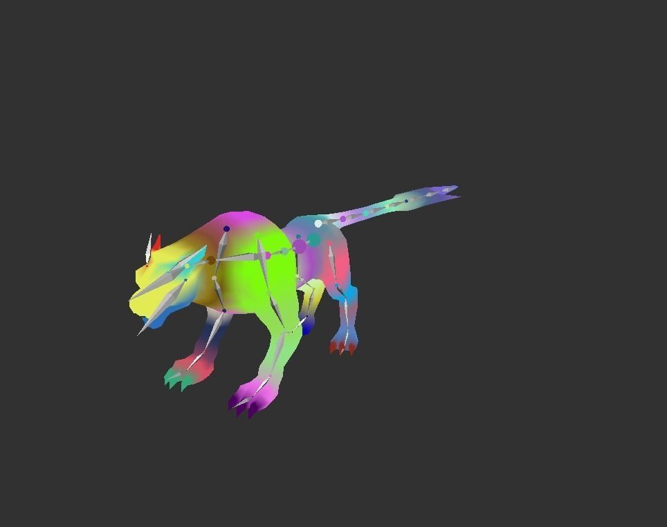 Beast Leopard Animal Low-poly 3D model_3