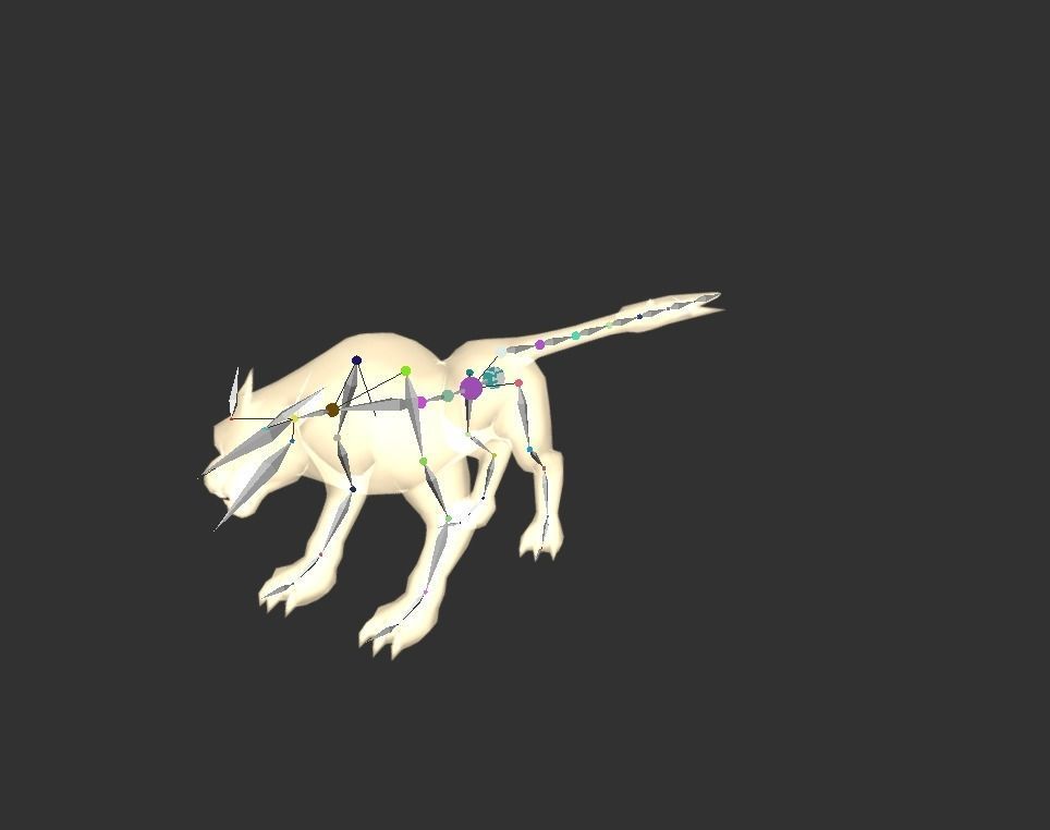 Beast Leopard Animal Low-poly 3D model_2