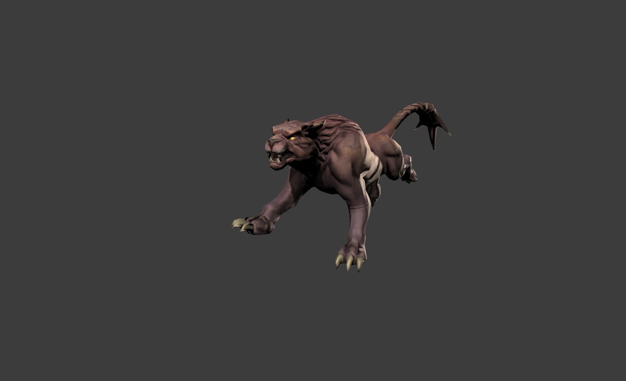 Beast Leopard Animal Low-poly 3D model_11