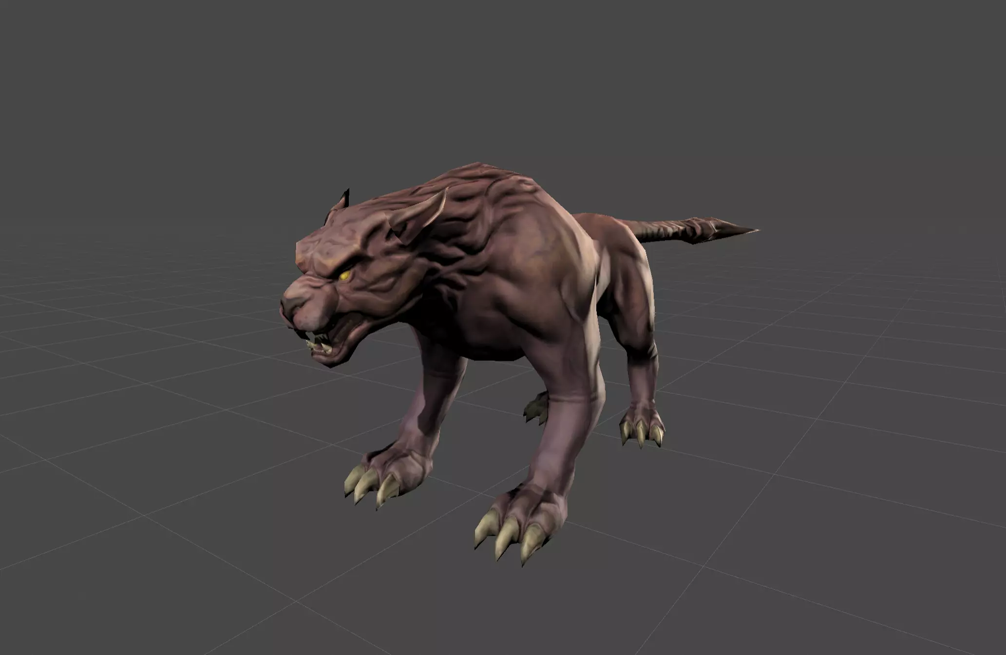 Beast Leopard Animal Low-poly 3D model_0
