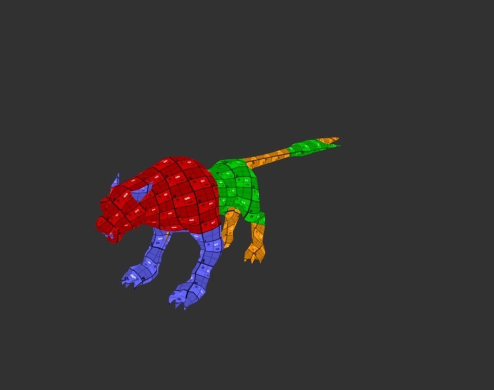 Beast Leopard Animal Low-poly 3D model_6