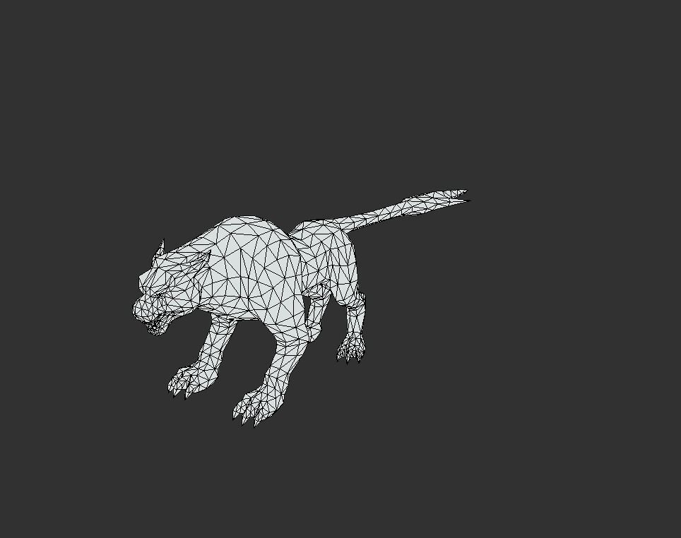 Beast Leopard Animal Low-poly 3D model_5
