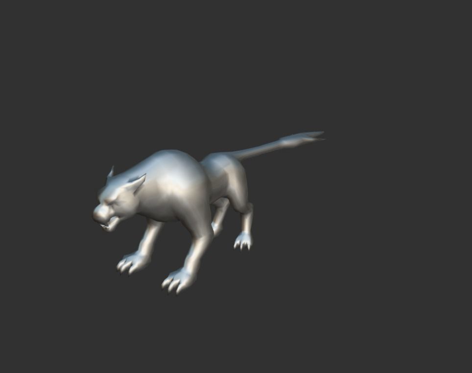 Beast Leopard Animal Low-poly 3D model_4