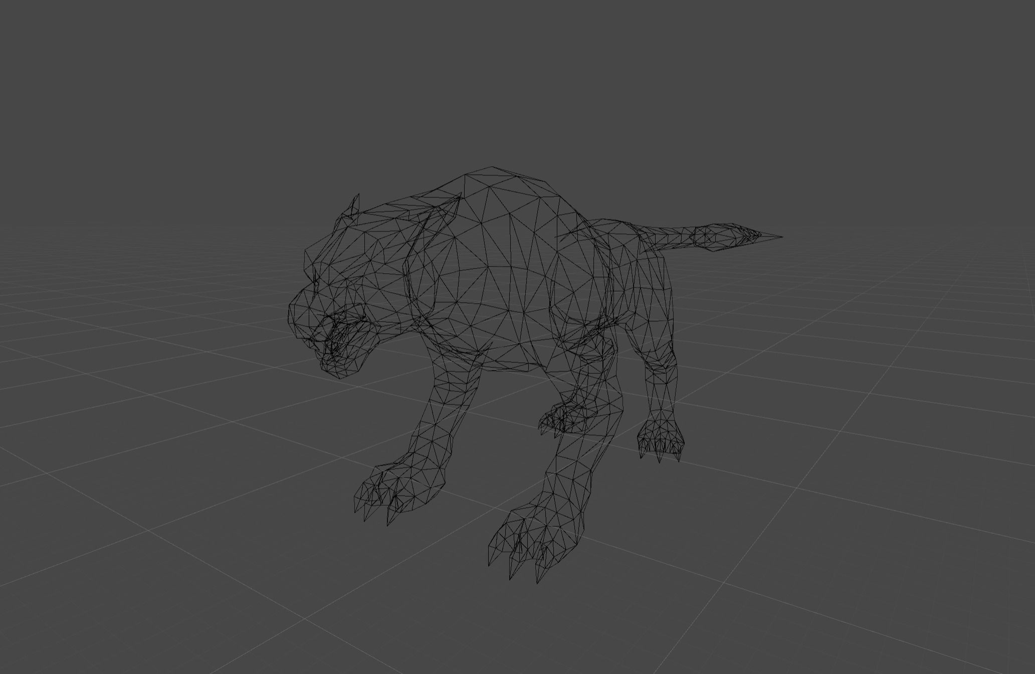 Beast Leopard Animal Low-poly 3D model_7