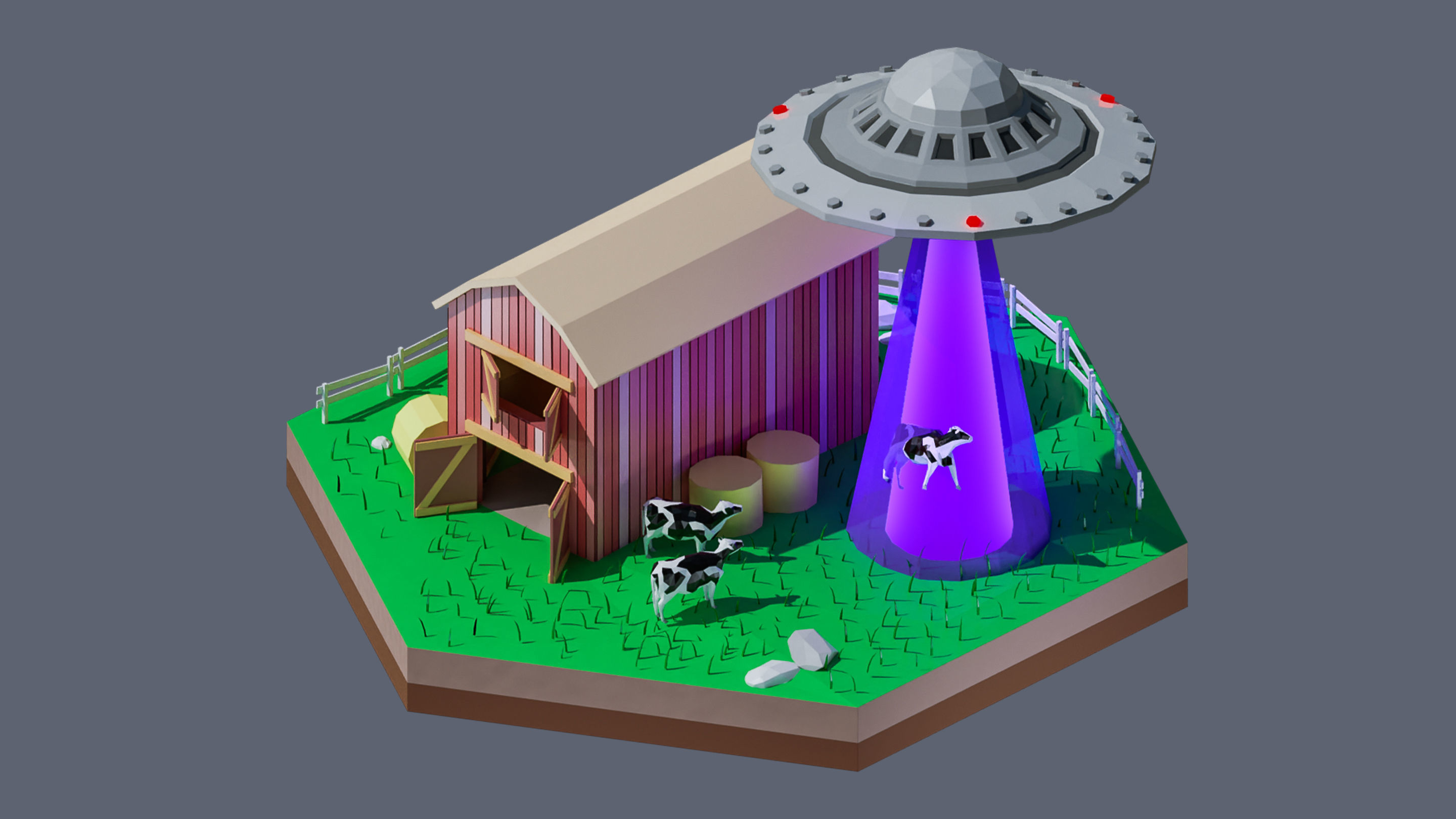 Worlds Hexagon Low-poly 3D model_70