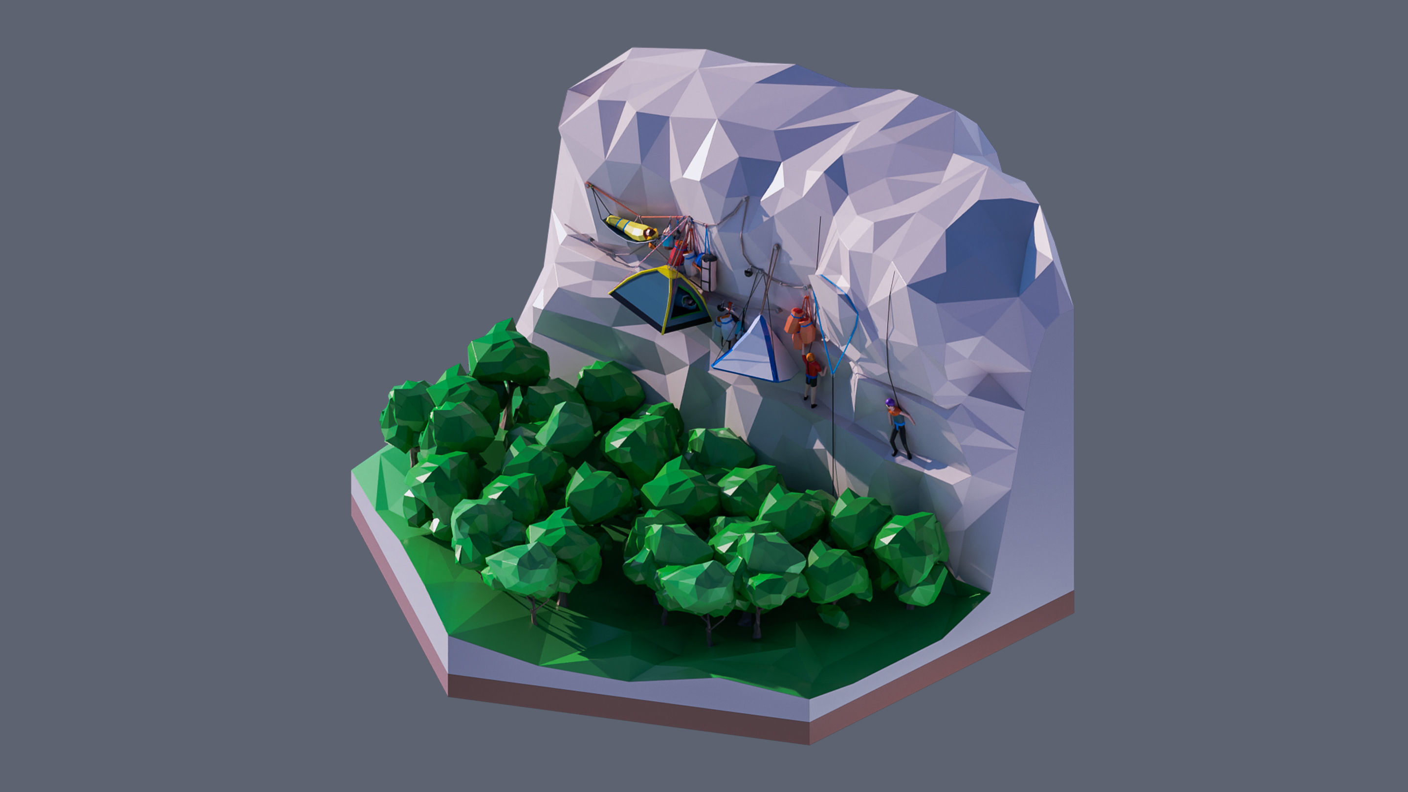 Worlds Hexagon Low-poly 3D model_104