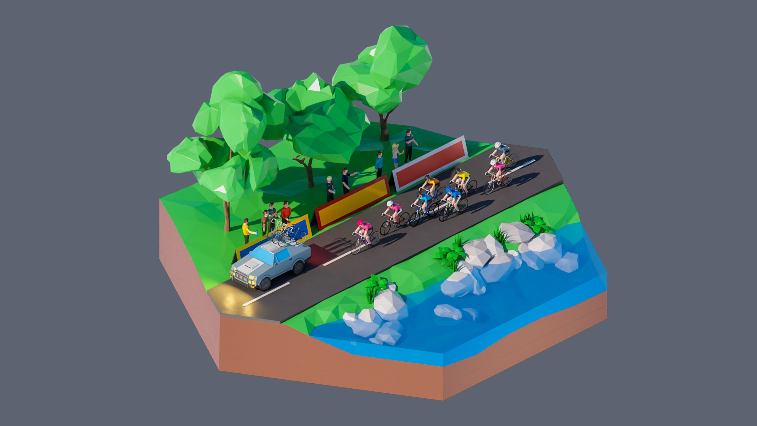 Worlds Hexagon Low-poly 3D model_71