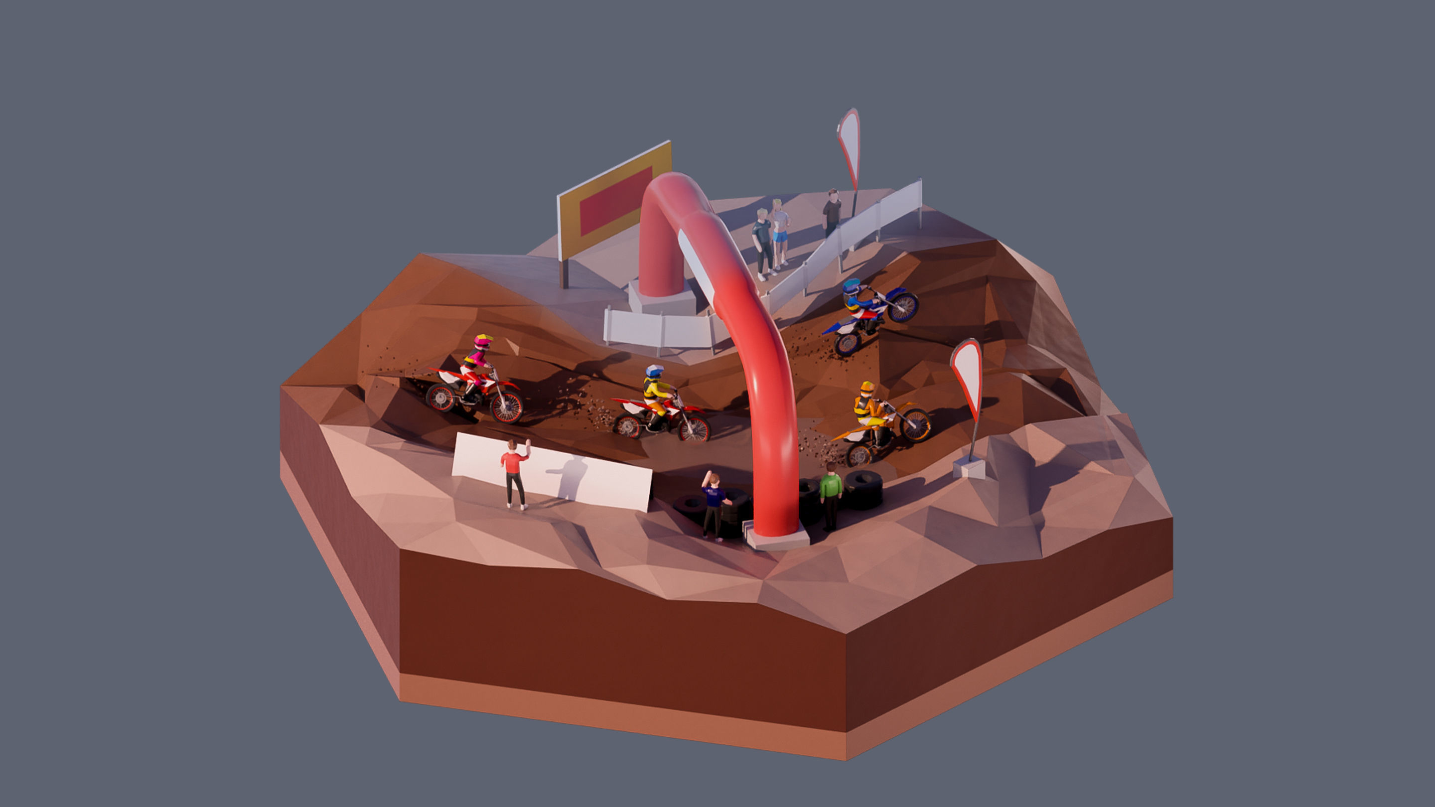 Worlds Hexagon Low-poly 3D model_40