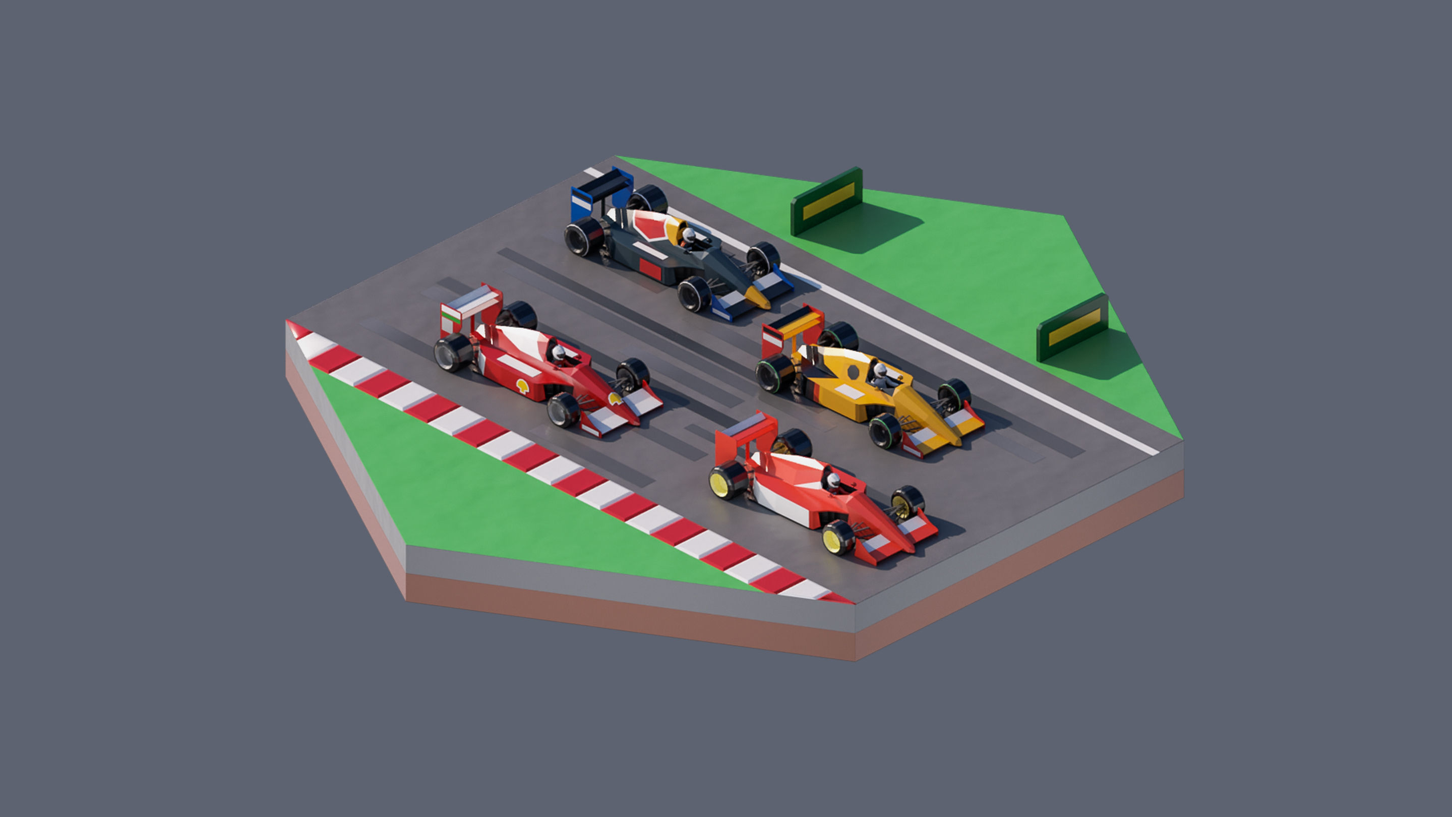 Worlds Hexagon Low-poly 3D model_107