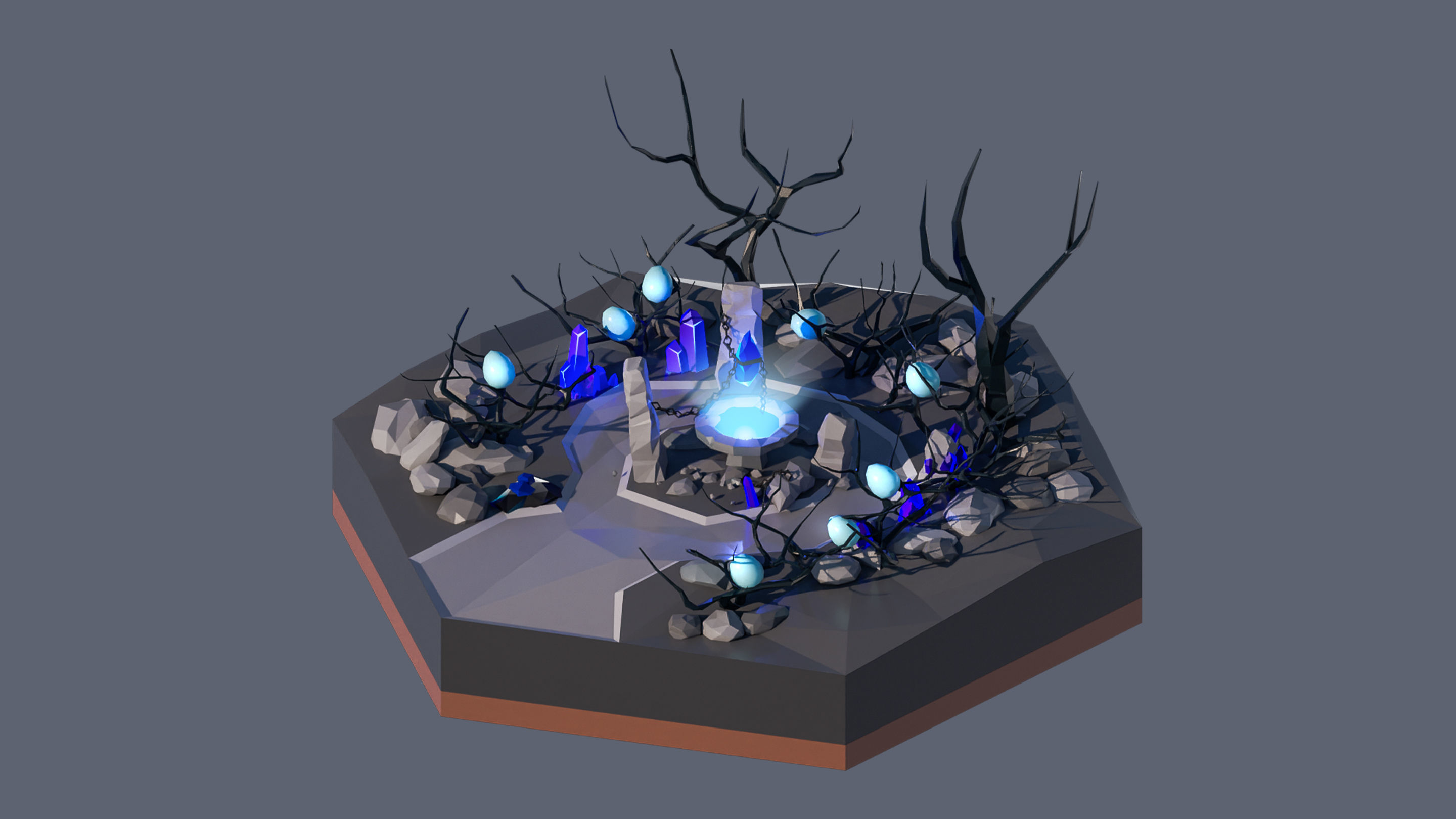 Worlds Hexagon Low-poly 3D model_74