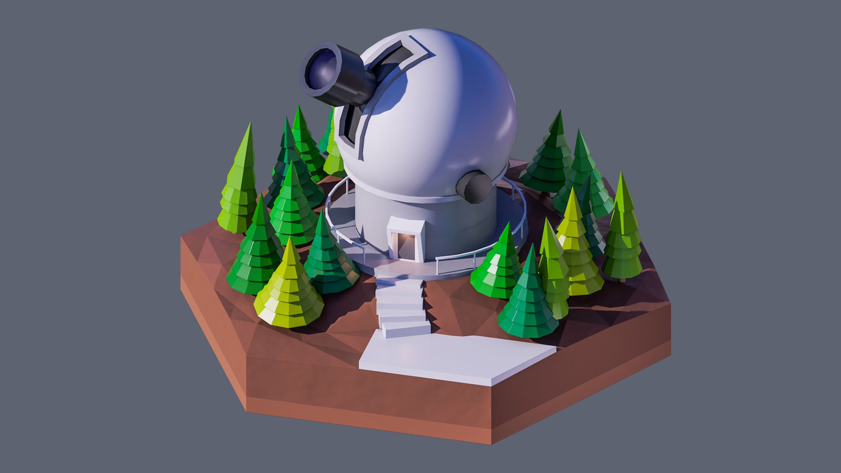 Worlds Hexagon Low-poly 3D model_80