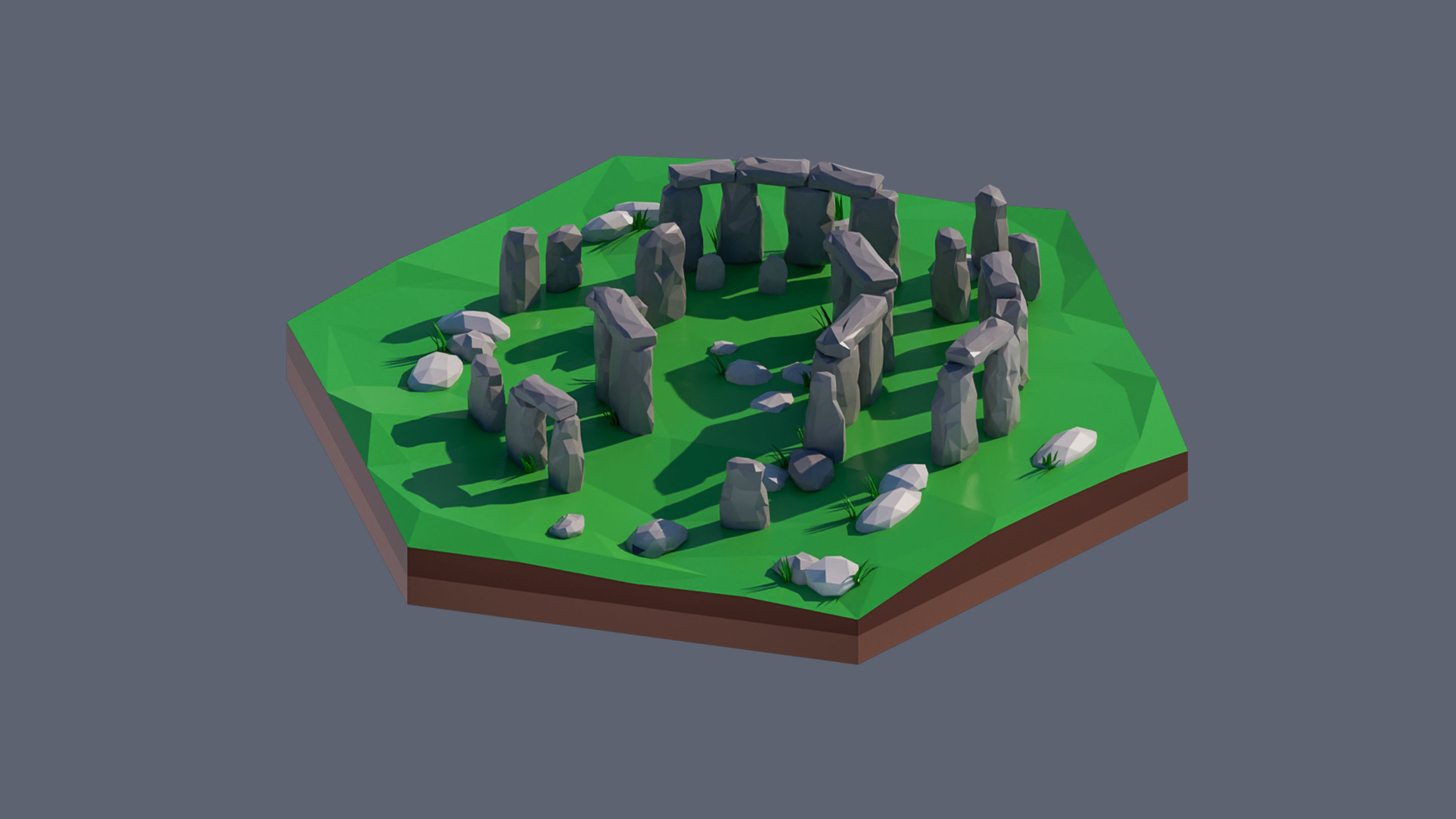 Worlds Hexagon Low-poly 3D model_94