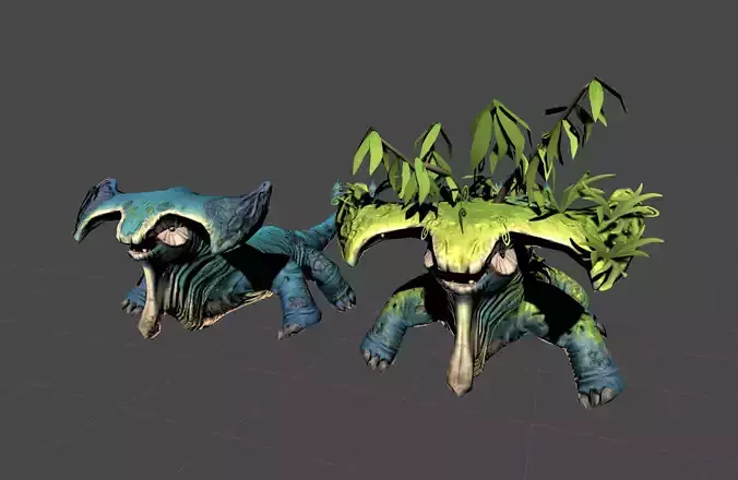 Alien Lizard Animal Low-poly 3D model