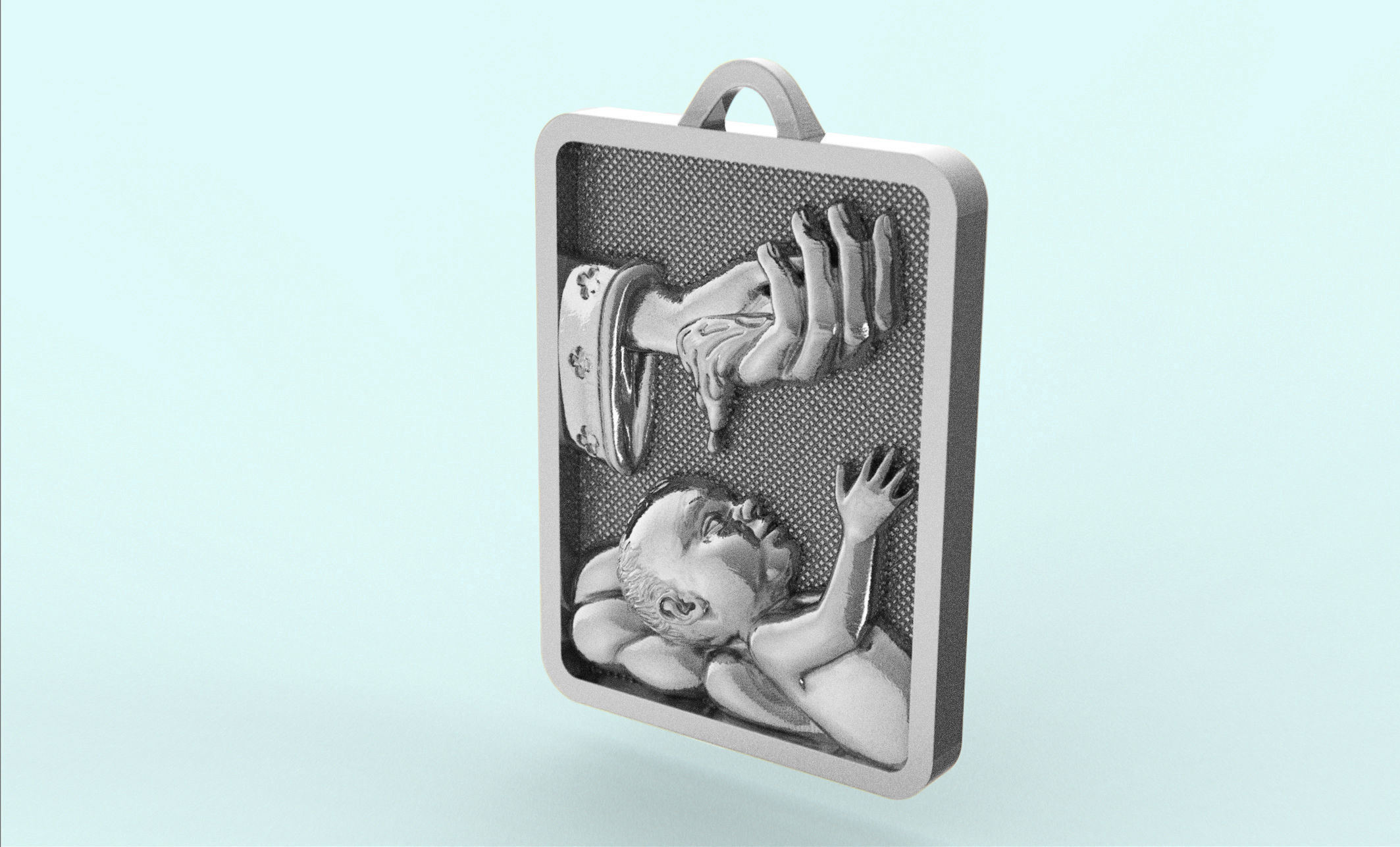 Baptism  Pendant 3D print model_6