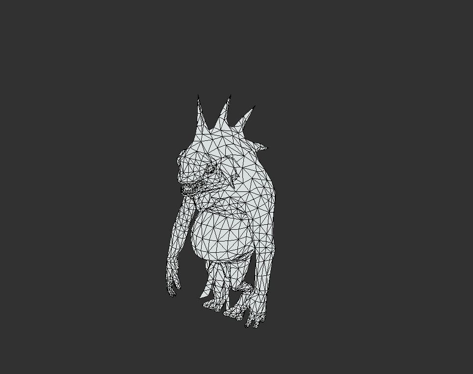 Lizard Fighter Alien Low-poly 3D model_5