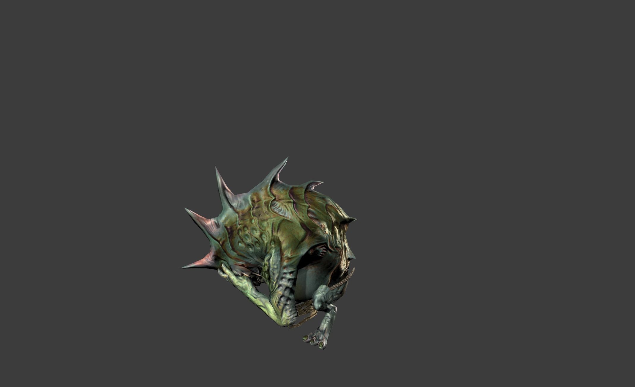 Lizard Fighter Alien Low-poly 3D model_17