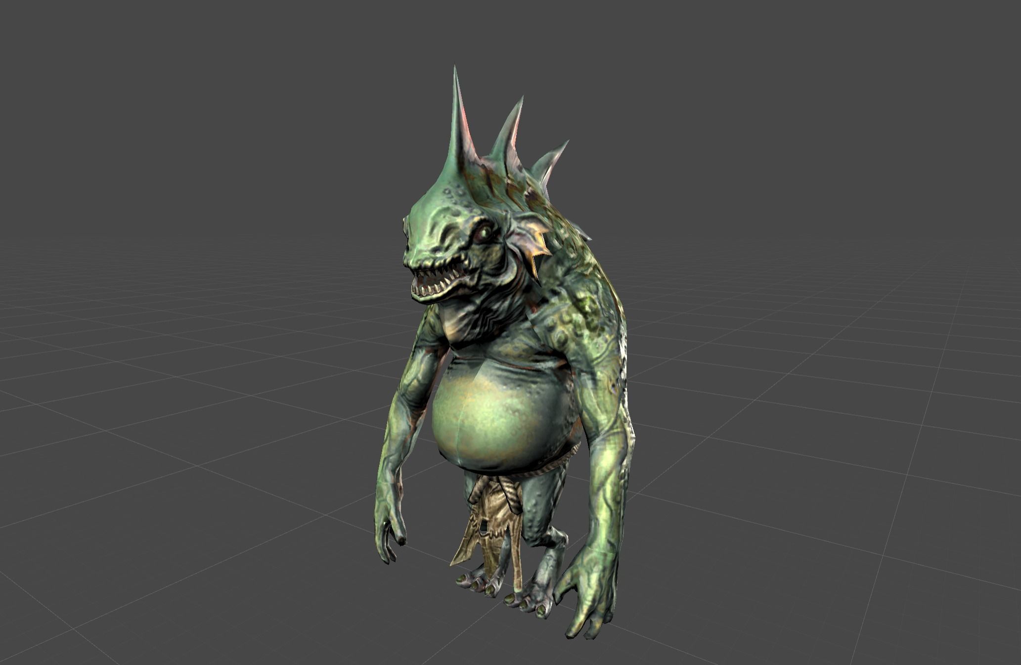 Lizard Fighter Alien Low-poly 3D model_19