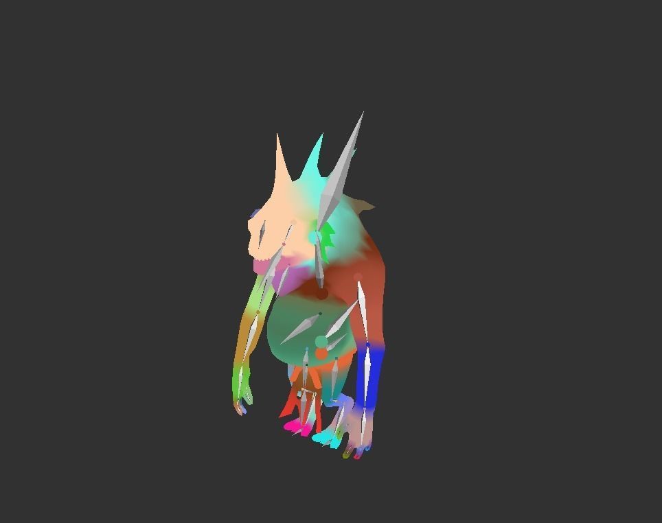 Lizard Fighter Alien Low-poly 3D model_3