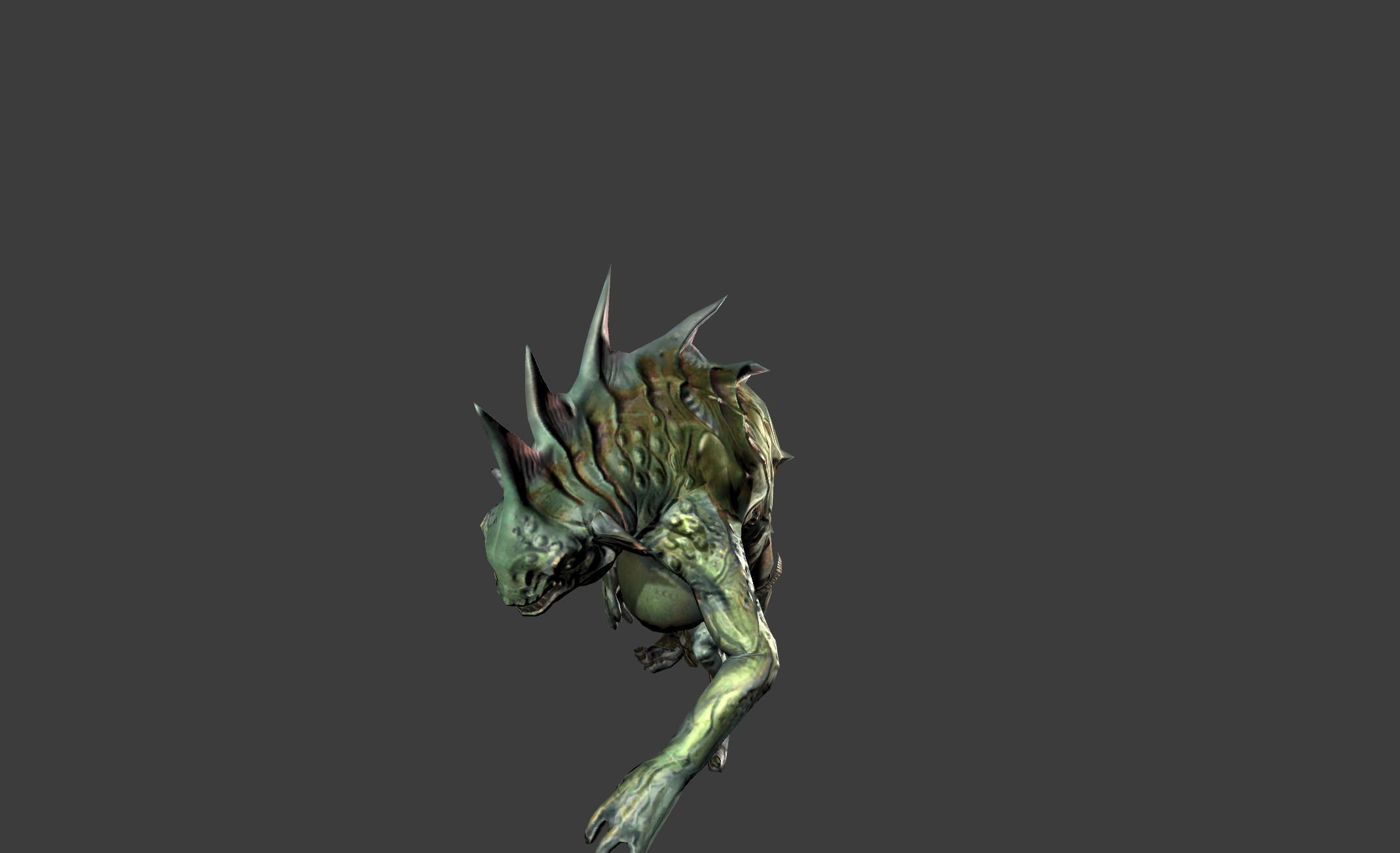 Lizard Fighter Alien Low-poly 3D model_15