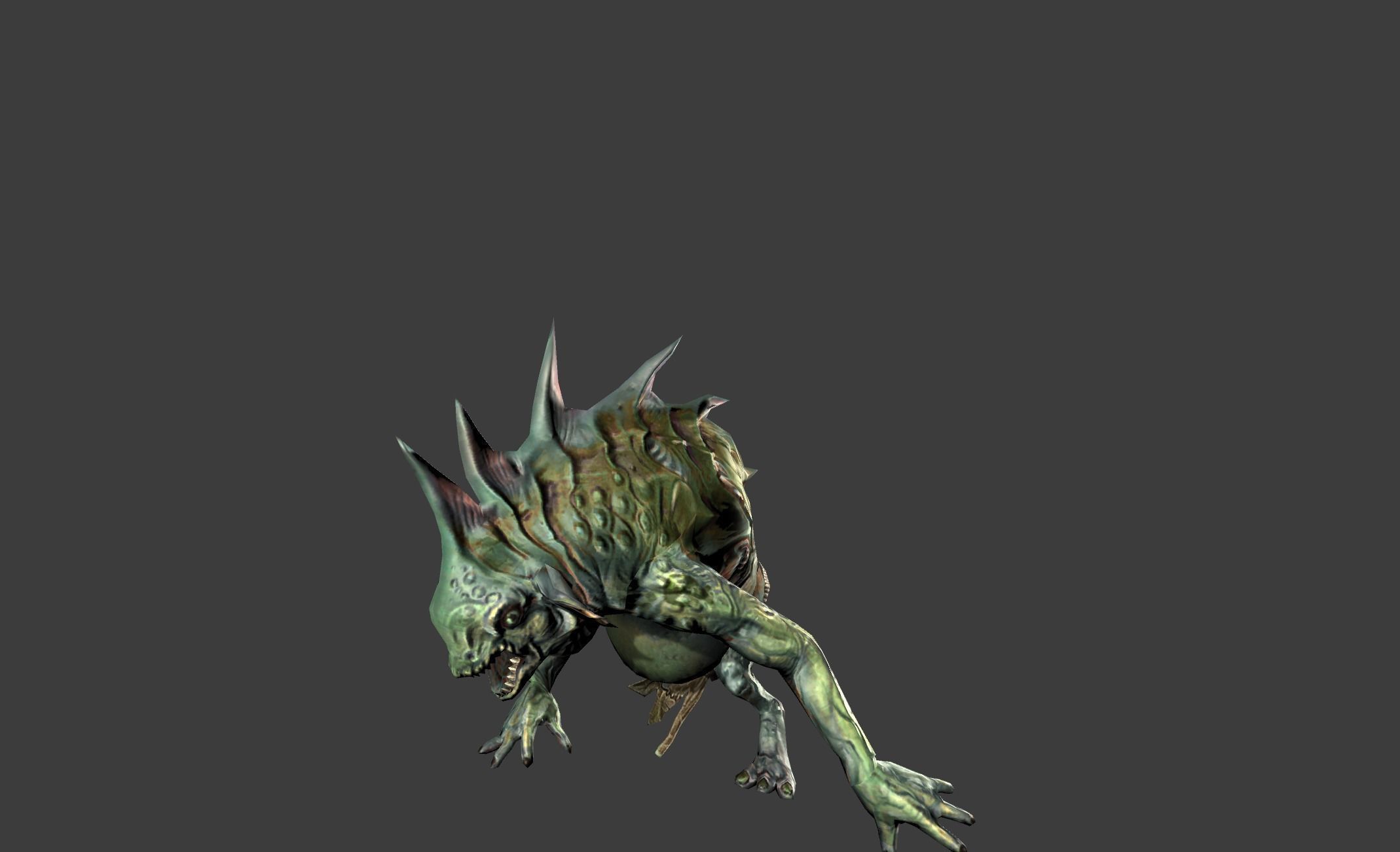 Lizard Fighter Alien Low-poly 3D model_13