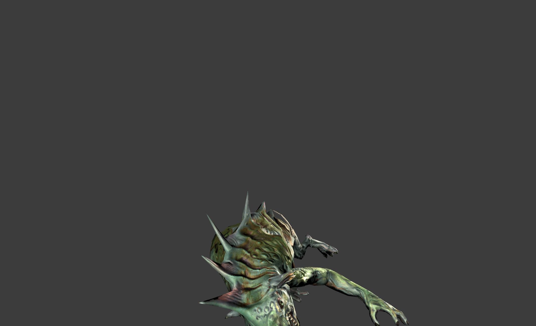 Lizard Fighter Alien Low-poly 3D model_14