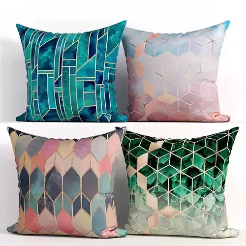 Decorative pillows Houzz set 153 3D model