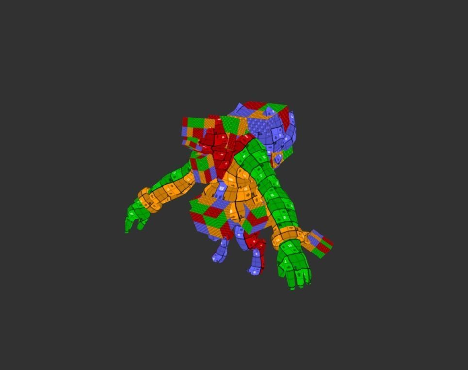 Lizard Beast Giant Alien Low-poly 3D model_6