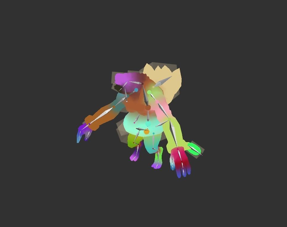 Lizard Beast Giant Alien Low-poly 3D model_3