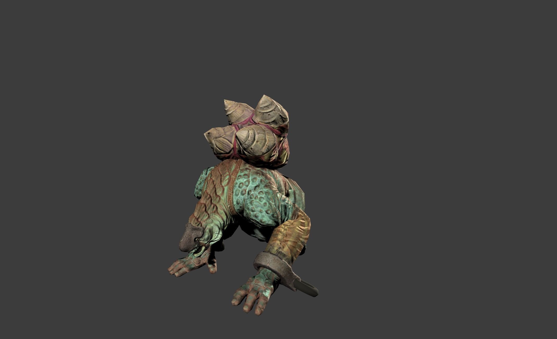 Lizard Beast Giant Alien Low-poly 3D model_18