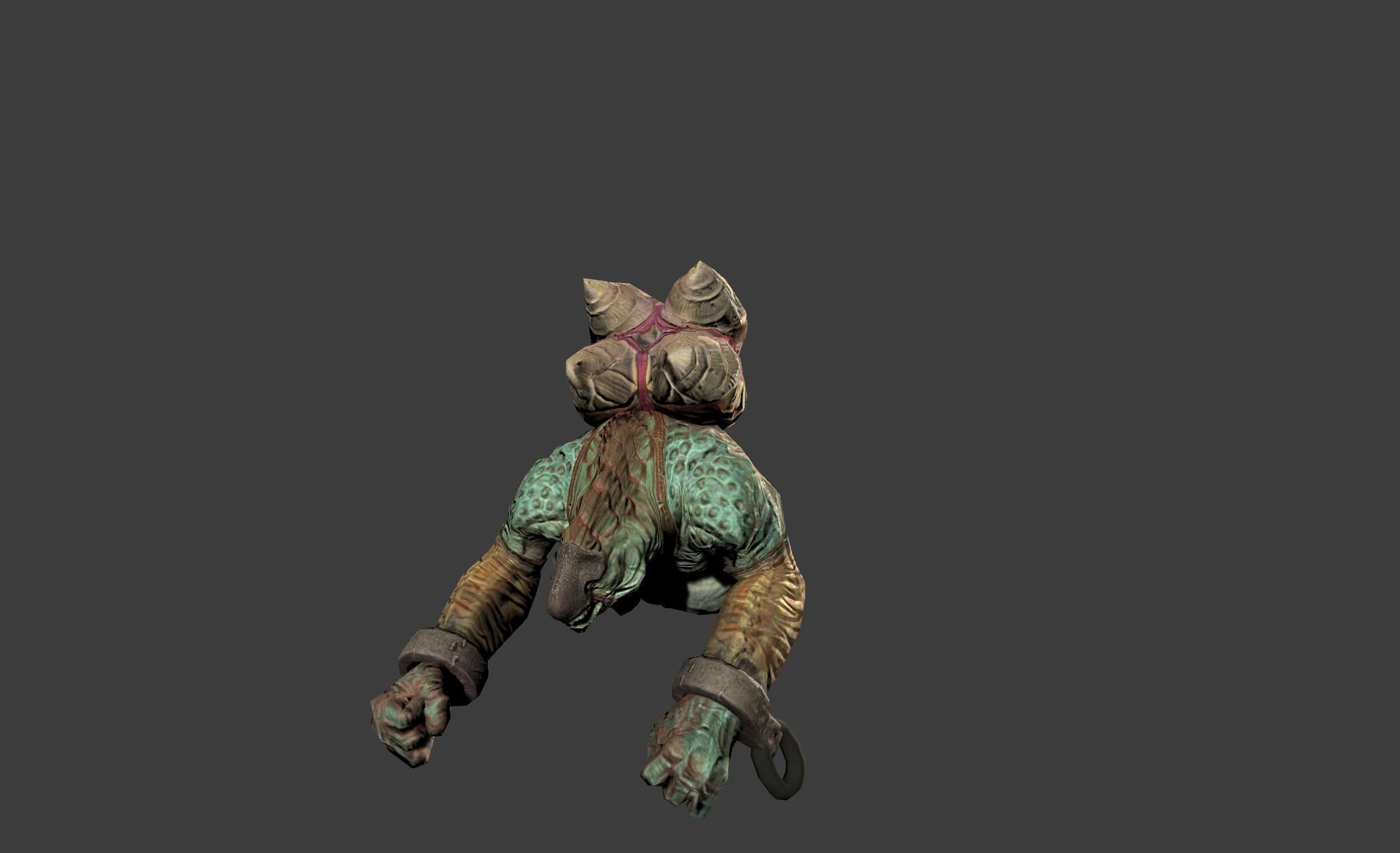 Lizard Beast Giant Alien Low-poly 3D model_16