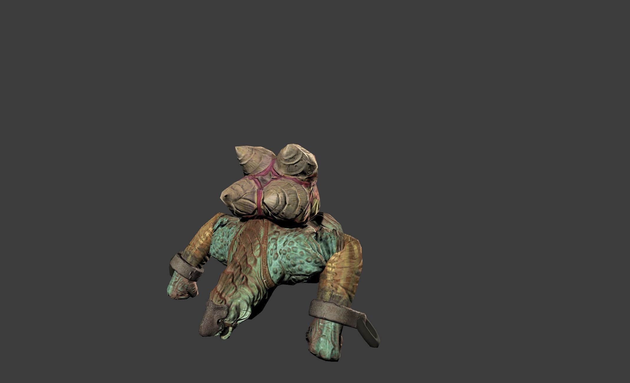 Lizard Beast Giant Alien Low-poly 3D model_10