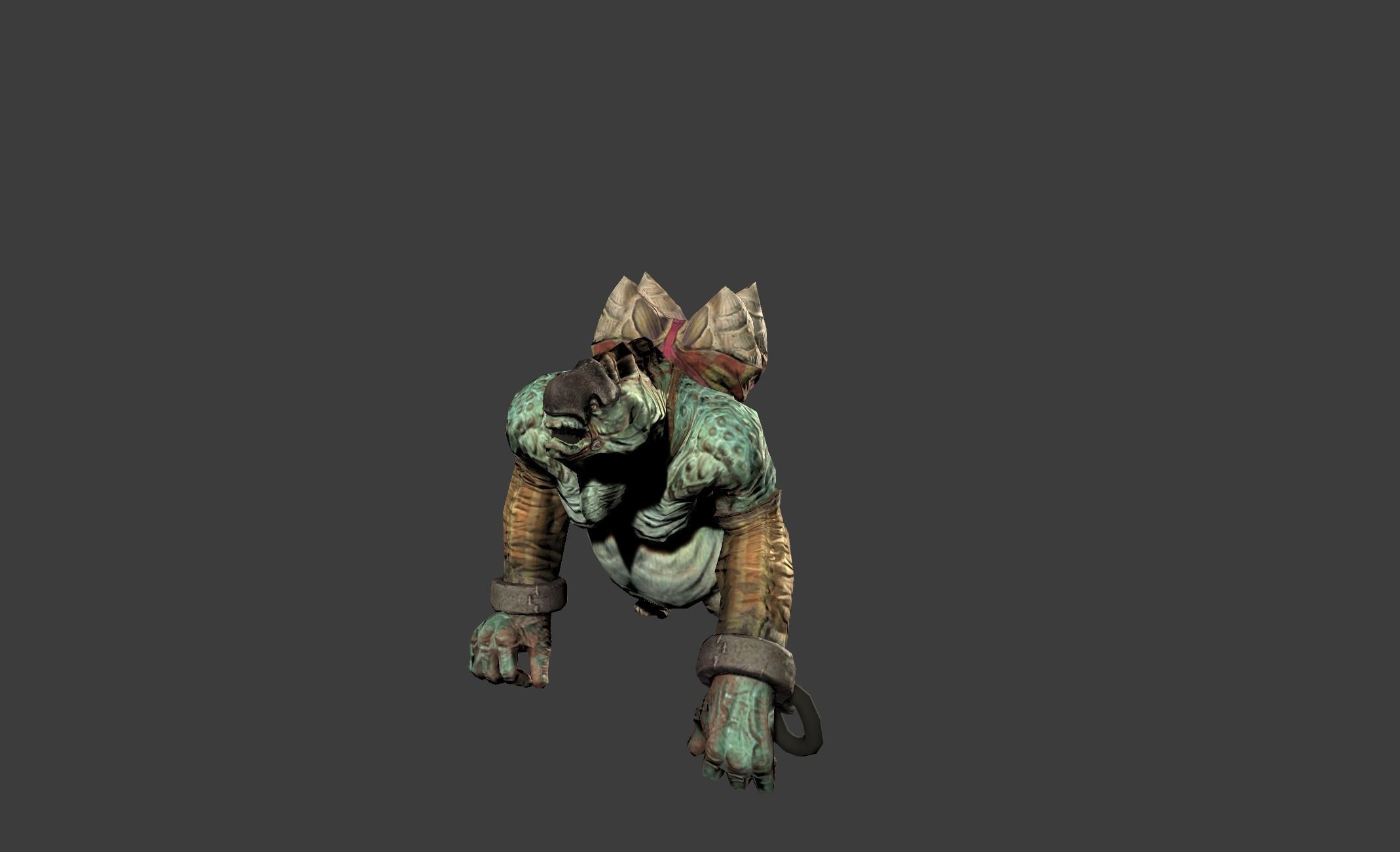 Lizard Beast Giant Alien Low-poly 3D model_11