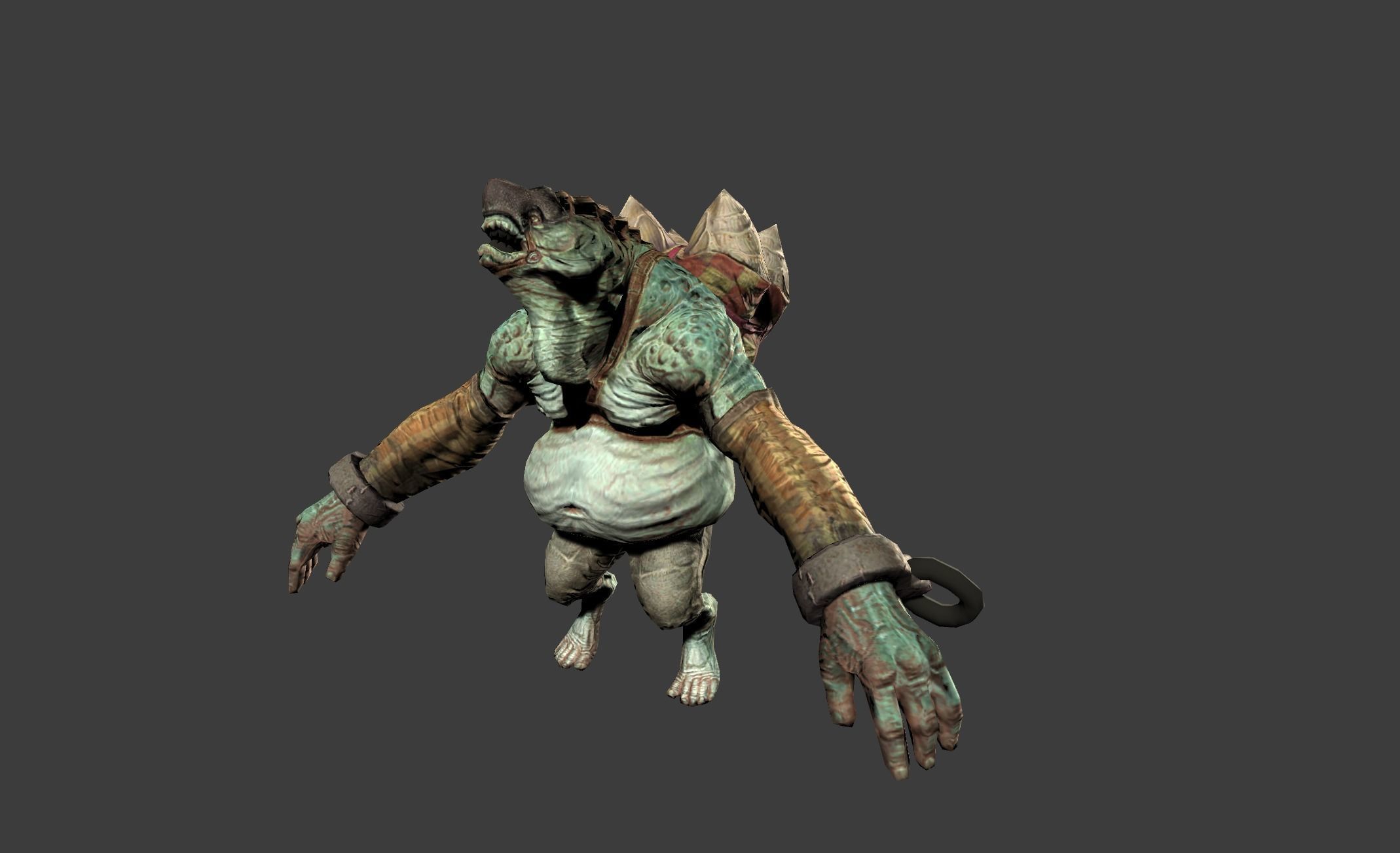 Lizard Beast Giant Alien Low-poly 3D model_12